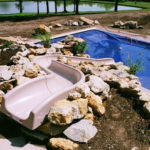 pool water features with fiberglass swimming pools