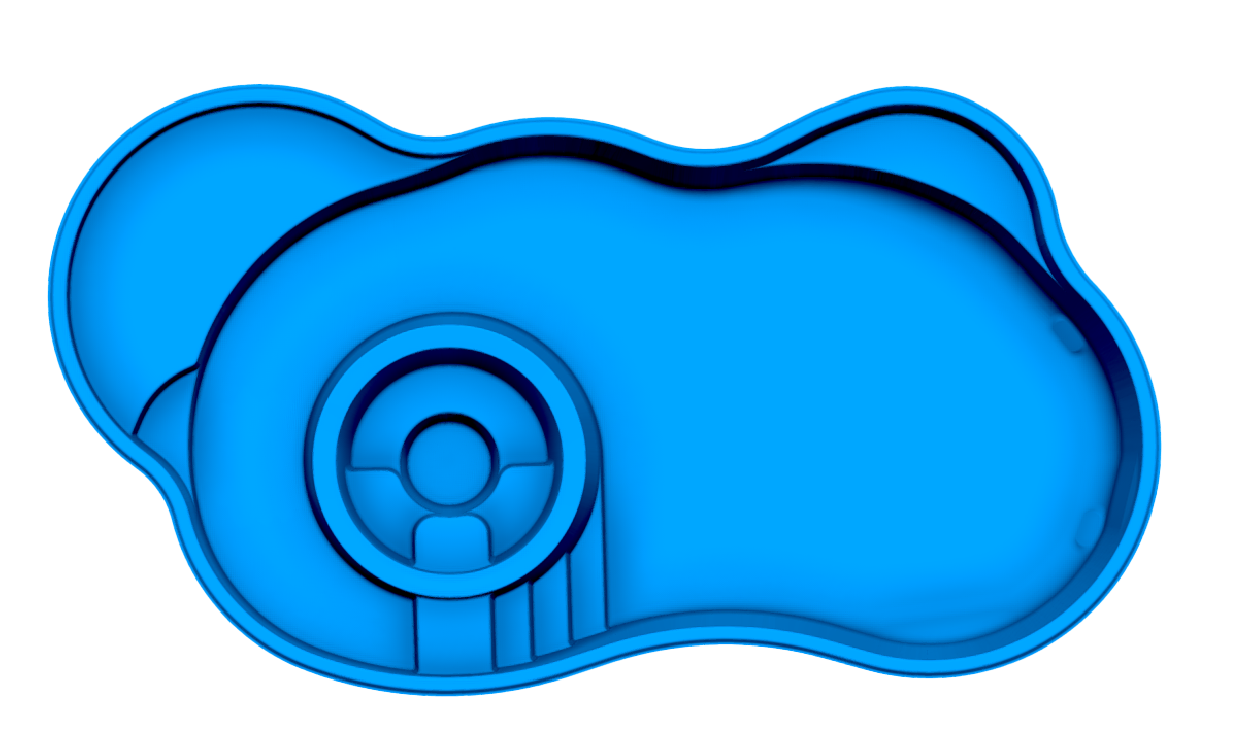 Barcelona fiberglass pool shell