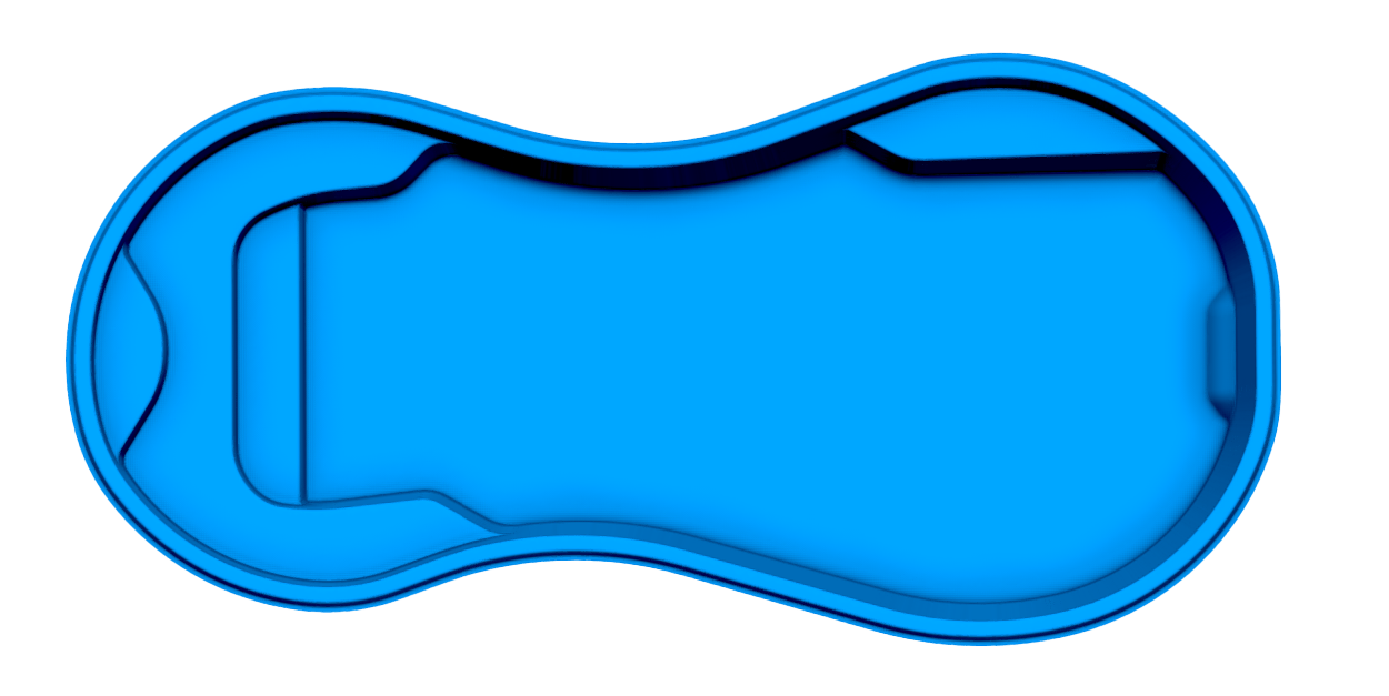 Cocoa Beach fiberglass pool shell