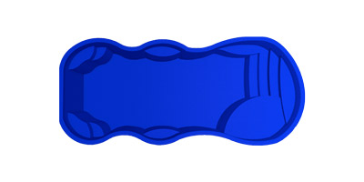 Coral Sea Lounger fiberglass pool shell