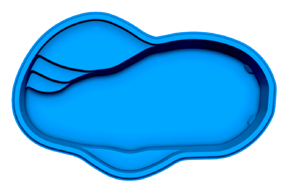 Crystal Cove fiberglass pool shell