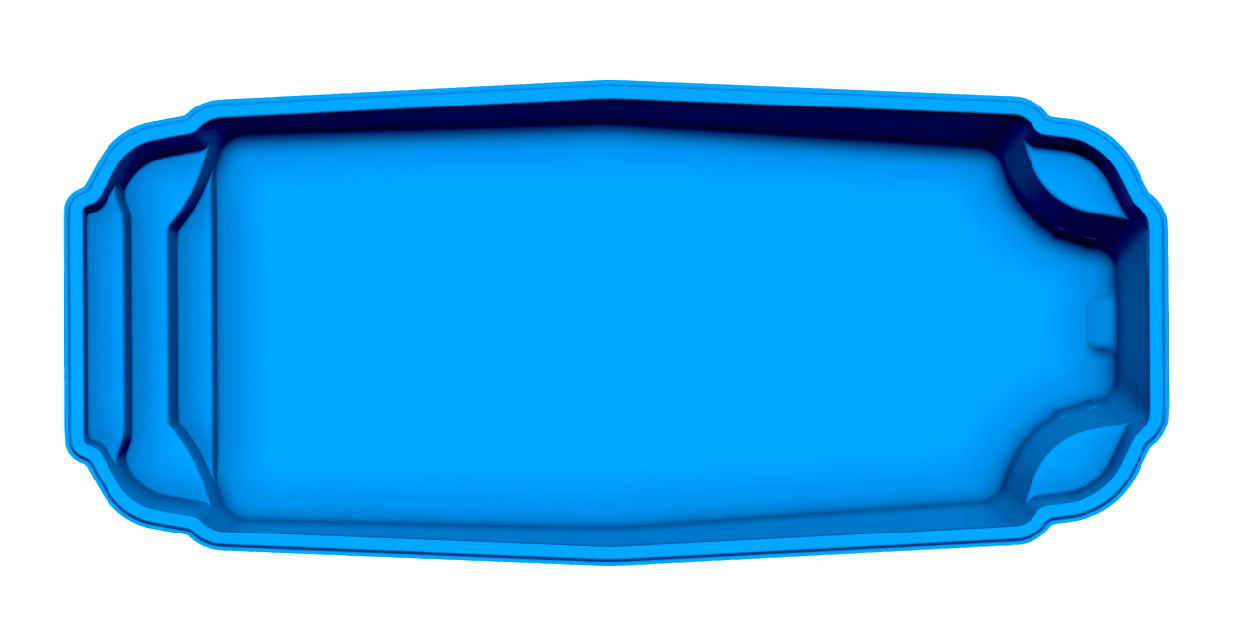 Hawaiian fiberglass pool shell
