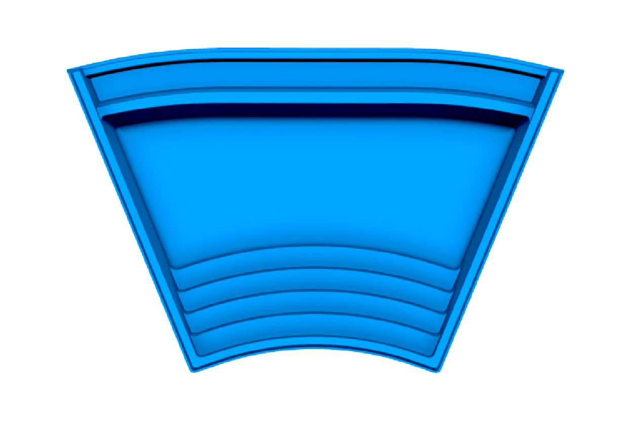 Horizon fiberglass pool shell