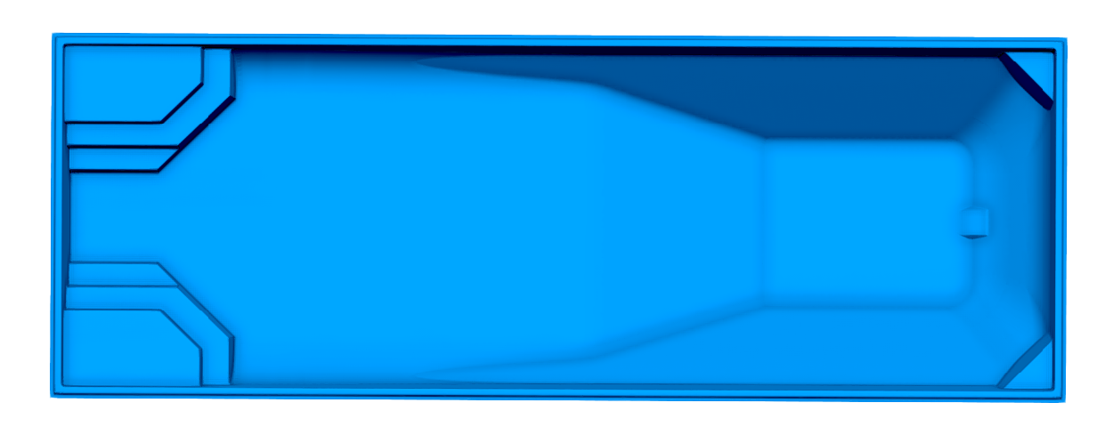 Luxor Deep fiberglass pool shell
