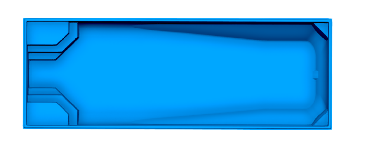 Luxor fiberglass pool shell
