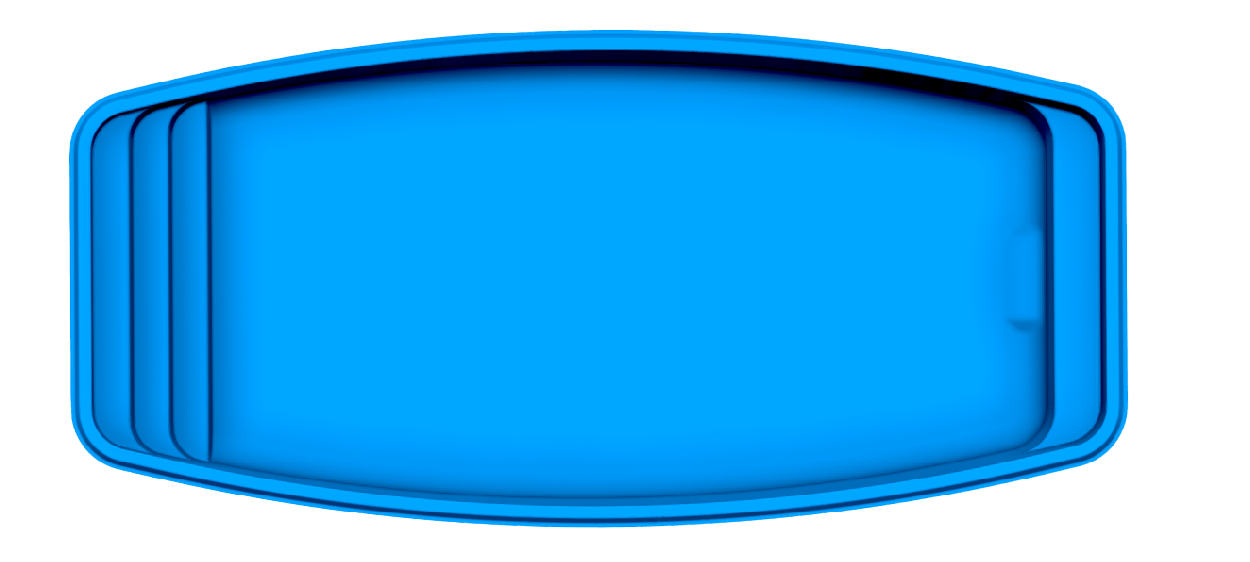 Majestic fiberglass pool shell