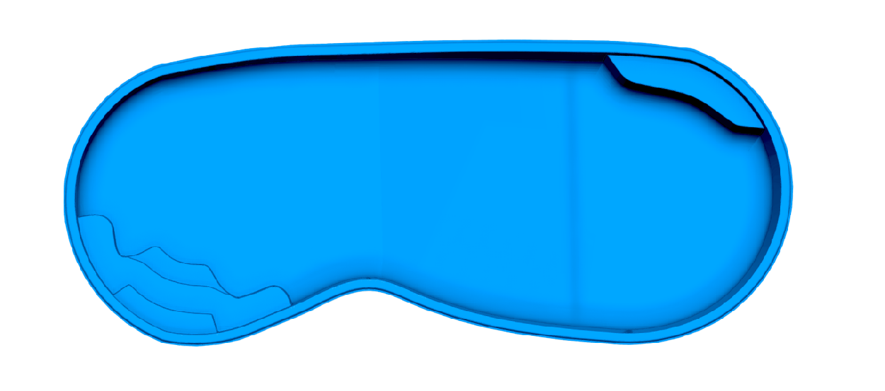 Manatee Deep fiberglass pool shell