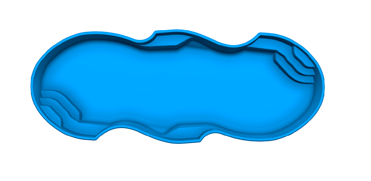 Mirage fiberglass pool shell