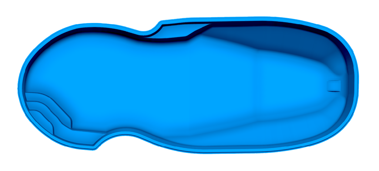 Oasis fiberglass pool shell