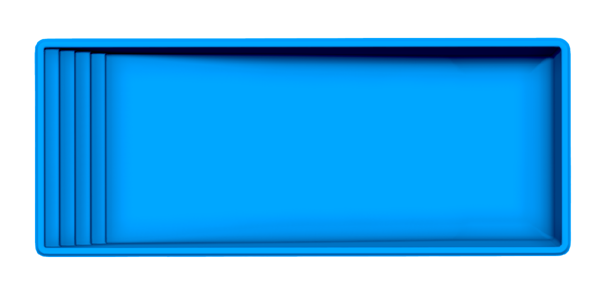 Oceanside fiberglass pool shell
