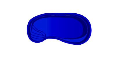 Oyster fiberglass pool shell