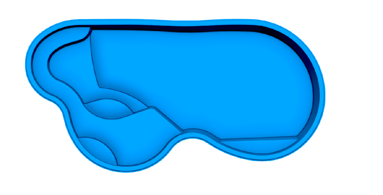 Sandcastle fiberglass pool shell