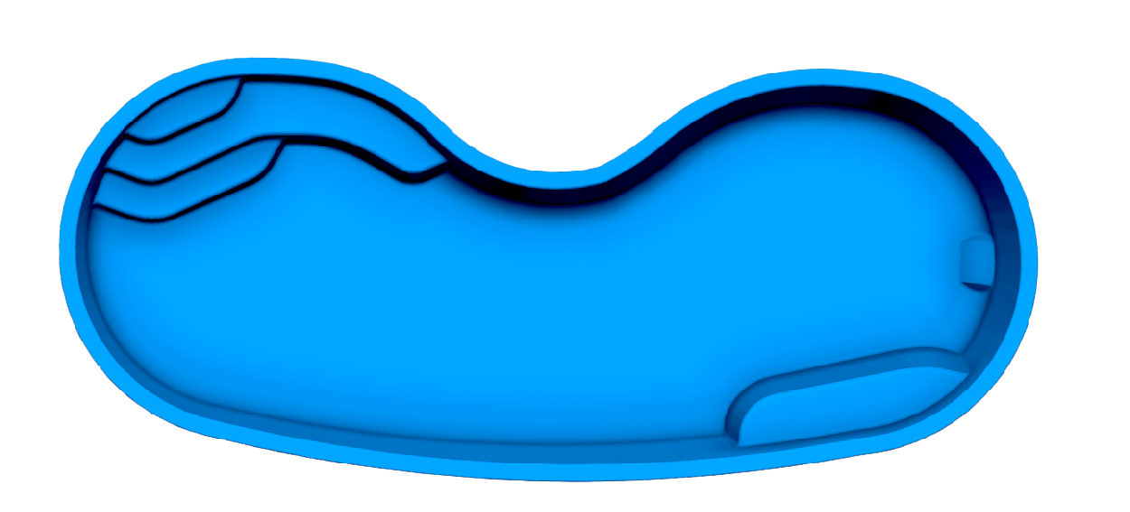 Seaside fiberglass pool shell