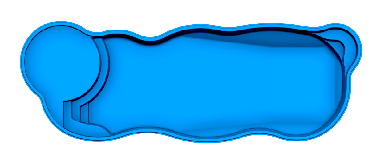 South Beach fiberglass pool shell