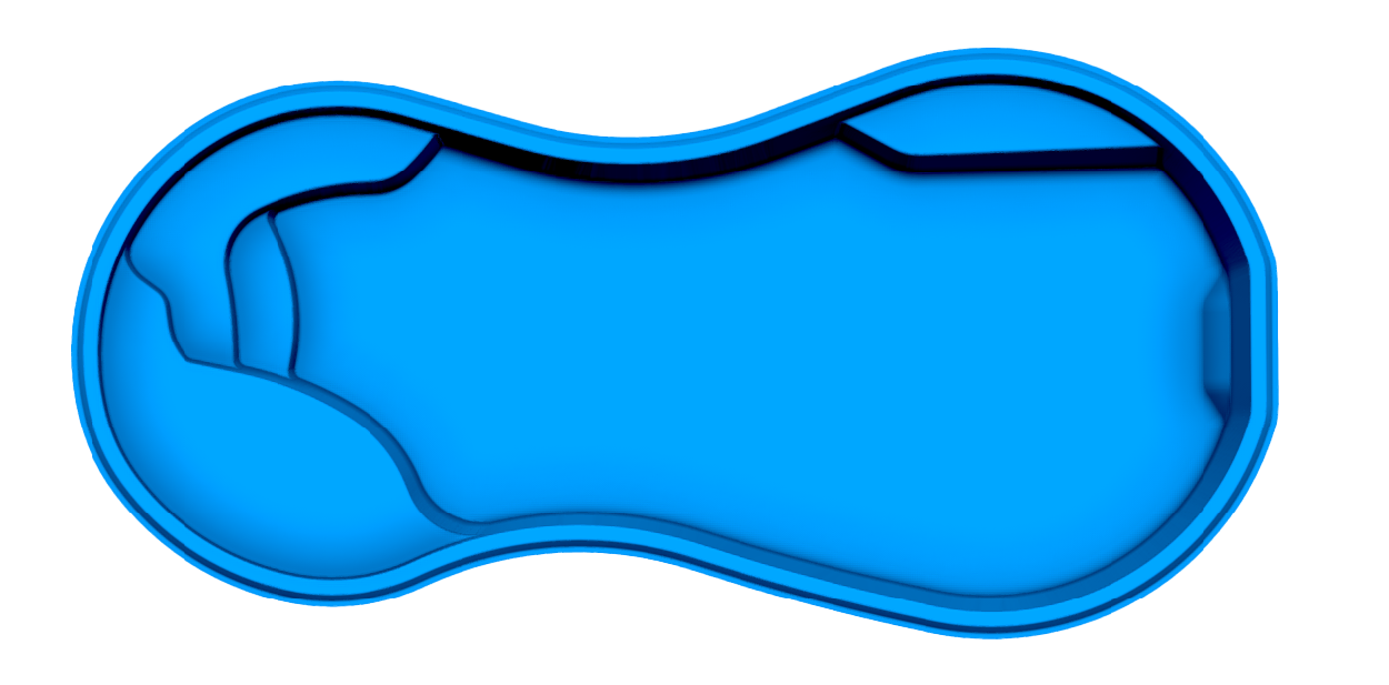 Sundial fiberglass pool shell