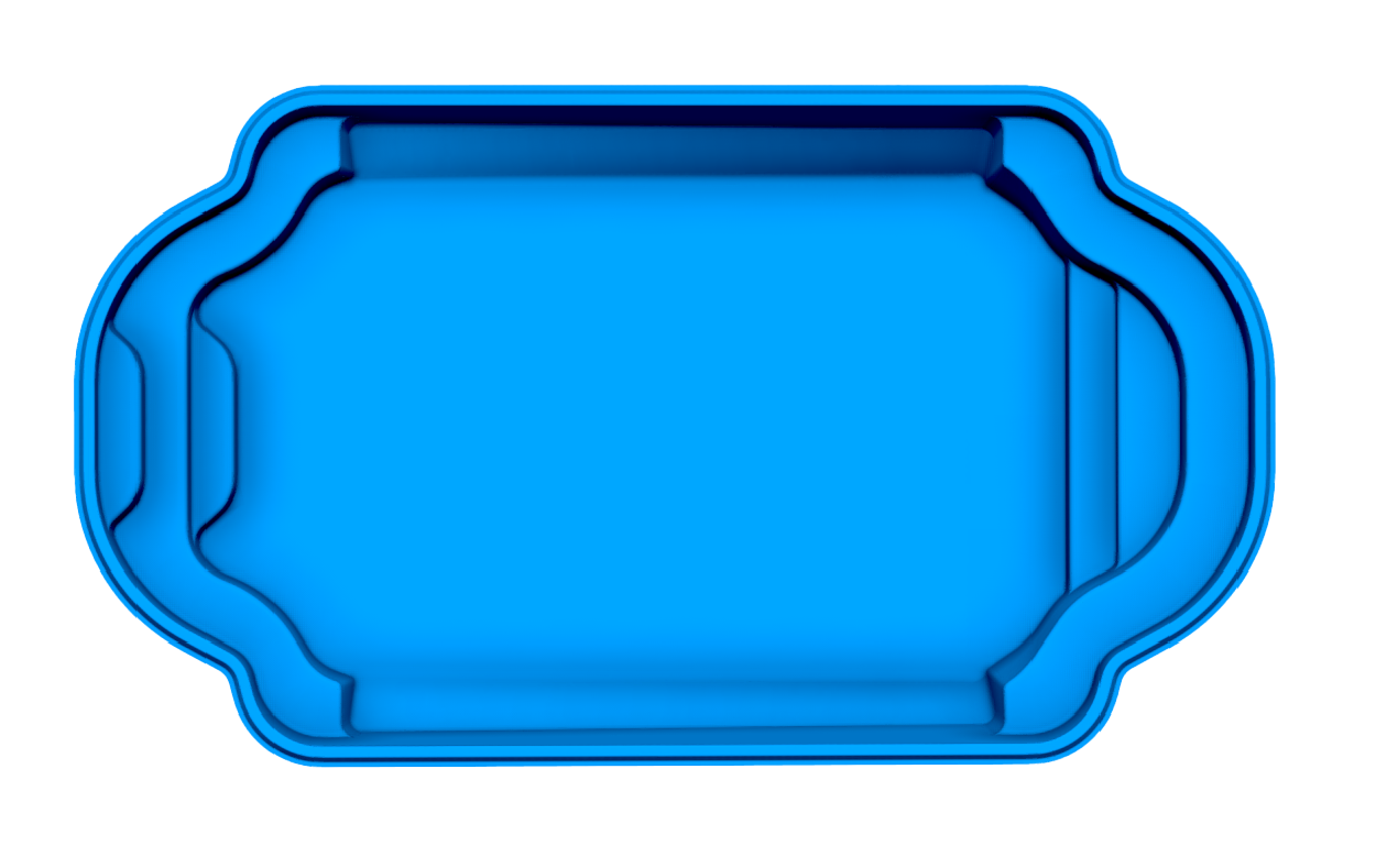 Vegas fiberglass pool shell