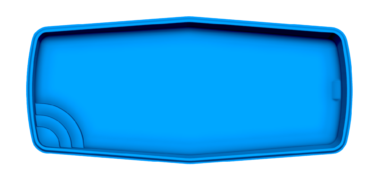 Waikiki I fiberglass pool shell