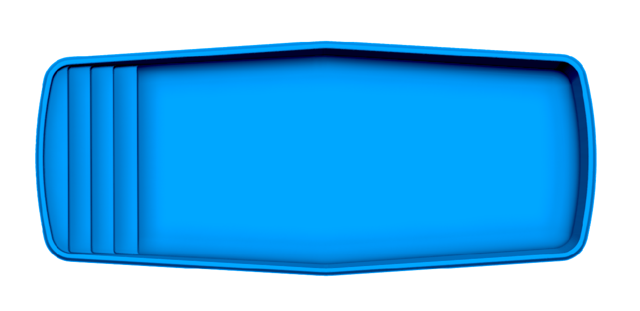 Waikiki II fiberglass pool shell